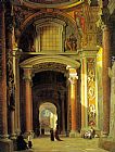 Interior of St. Peters, Rome by Heinrich Hansen